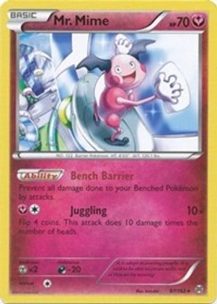 Mr. Mime 097/162  - Reverse Holofoil XY  BREAKthrough - Rare
