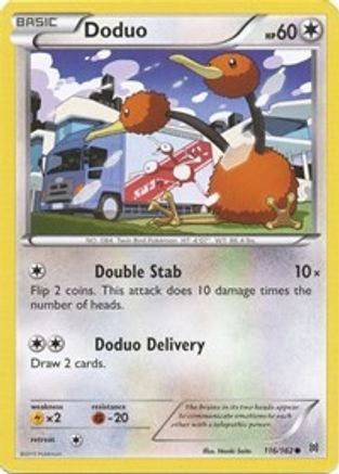 Doduo (116) 116  - Reverse Holofoil XY  BREAKthrough - Common