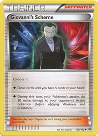 Giovanni's Scheme 138/162  - Reverse Holofoil XY  BREAKthrough - Uncommon