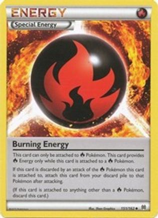 Burning Energy 151/162  - Reverse Holofoil XY  BREAKthrough - Uncommon