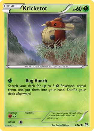 Kricketot 005/122  - Reverse Holofoil XY  BREAKpoint - Common