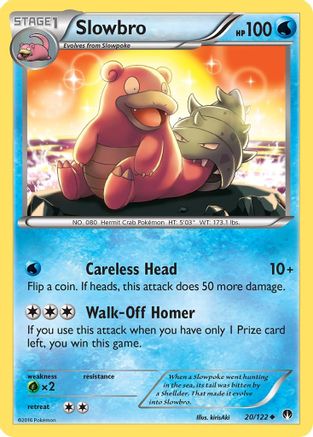 Slowbro 020/122  - Reverse Holofoil XY  BREAKpoint - Uncommon