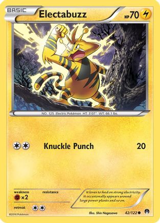 Electabuzz 042/122  - Reverse Holofoil XY  BREAKpoint - Common