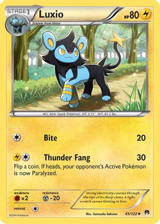 Luxio 045/122  - Reverse Holofoil XY  BREAKpoint - Uncommon