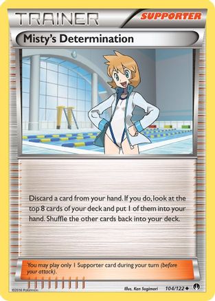 Misty's Determination 104/122  - Reverse Holofoil XY  BREAKpoint - Uncommon