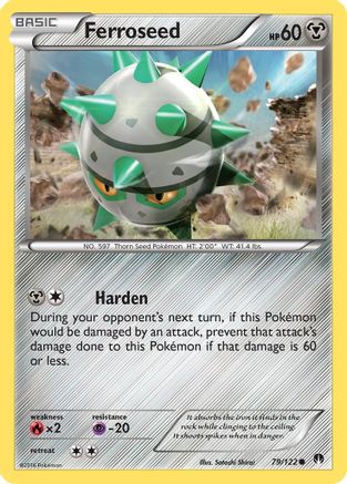 Ferroseed 079  - Reverse Holofoil XY  BREAKpoint - Common