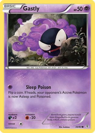 Gastly 033/83  - Reverse Holofoil Generations - Common