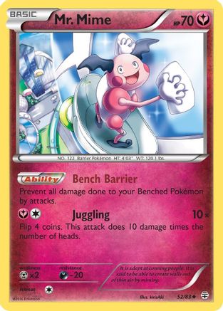 Mr. Mime 052/83  - Reverse Holofoil Generations - Uncommon