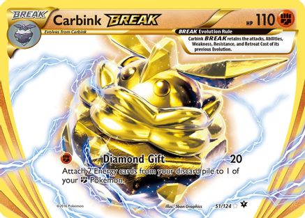Carbink BREAK 051/124  - Holofoil XY  Fates Collide - Rare BREAK