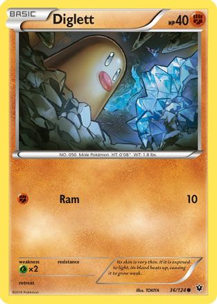 Diglett 036/124  XY  Fates Collide - Common