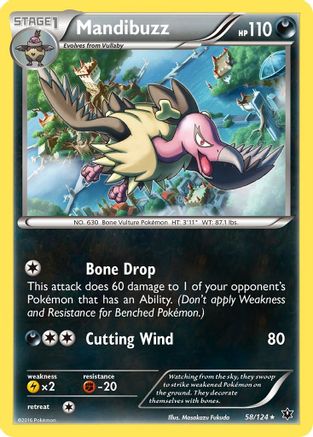 Mandibuzz 058/124  XY  Fates Collide - Rare