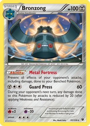 Bronzong 061  - Reverse Holofoil XY  Fates Collide - Rare