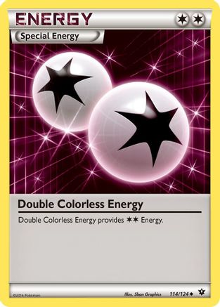Double Colorless Energy 114/124  - Reverse Holofoil XY  Fates Collide - Uncommon
