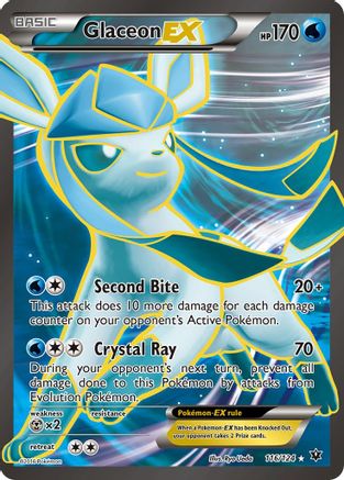 Glaceon EX (Full Art) 116/124  - Holofoil XY  Fates Collide - Ultra Rare