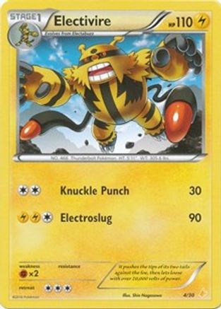 Electivire (4) 004  XY Trainer Kit Pikachu Libre & Suicune - Common