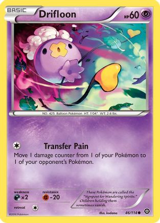 Drifloon 046/114  - Reverse Holofoil XY  Steam Siege - Common