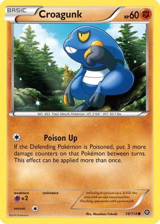 Croagunk 058/114  XY  Steam Siege - Common