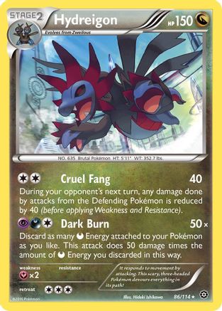 Hydreigon 086/114  - Reverse Holofoil XY  Steam Siege - Holo Rare
