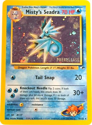 Misty's Seadra (Prerelease) 009/132  - Holofoil WoTC Promo - Promo