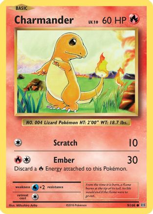 Charmander 009/108  XY  Evolutions - Common