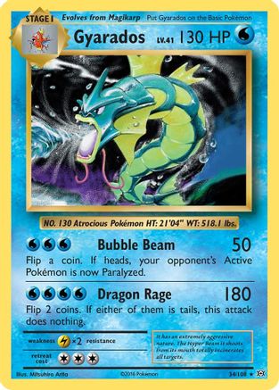 Gyarados 034/108  - Reverse Holofoil XY  Evolutions - Holo Rare