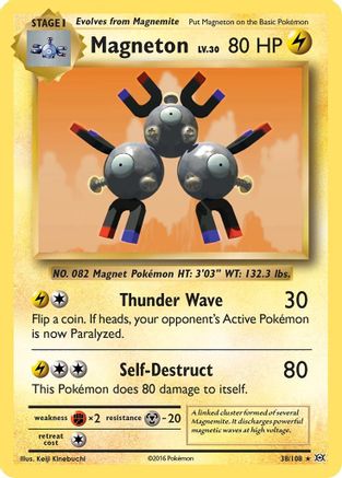 Magneton 038/108  - Reverse Holofoil XY  Evolutions - Holo Rare