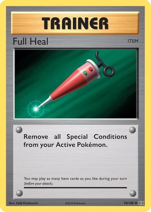 Full Heal 078/108  - Reverse Holofoil XY  Evolutions - Uncommon