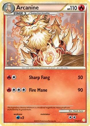 Arcanine 001/123  Deck Exclusives - Rare