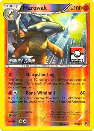 Marowak 078/162  - Reverse Holofoil League & Championship Cards - Promo