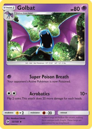 Golbat 055/149  SM Base Set - Uncommon