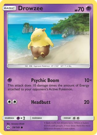 Drowzee 059/149  SM Base Set - Common