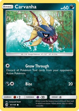 Carvanha 081/149  SM Base Set - Common