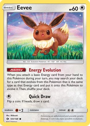 Eevee 101/149  SM Base Set - Common
