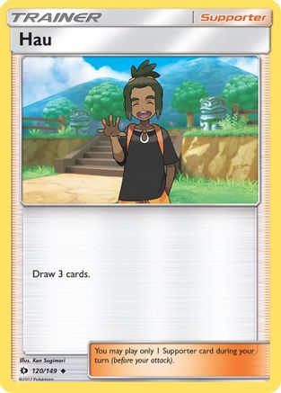 Hau 120/149  - Reverse Holofoil SM Base Set - Uncommon