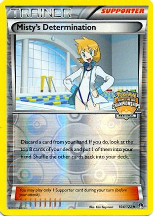 Misty's Determination 104/122  - Reverse Holofoil League & Championship Cards - Promo