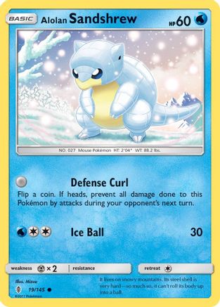 Alolan Sandshrew 019/145  SM  Guardians Rising - Common