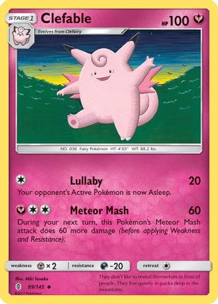 Clefable 089/145  SM  Guardians Rising - Uncommon