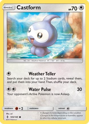 Castform 105/145  SM  Guardians Rising - Common
