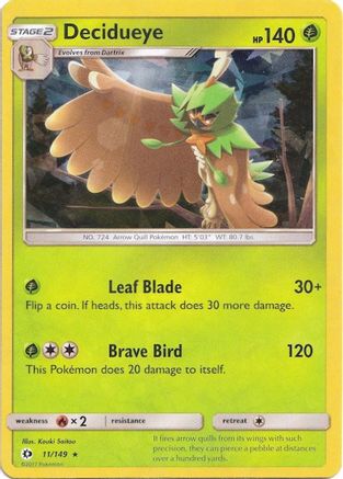 Decidueye 011/149  - Holofoil Deck Exclusives - Holo Rare