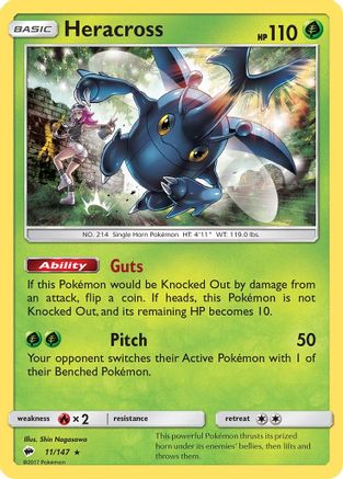 Heracross 011/147  SM  Burning Shadows - Rare