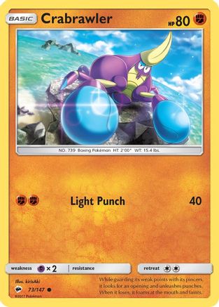 Crabrawler 073/147  SM  Burning Shadows - Common