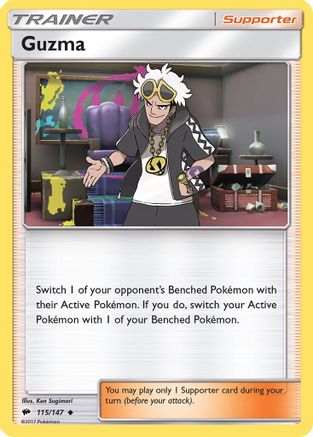 Guzma 115/147  - Reverse Holofoil SM  Burning Shadows - Uncommon