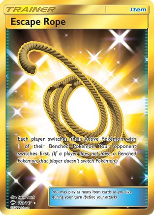 Escape Rope (Secret) 163/147  - Holofoil SM  Burning Shadows - Secret Rare