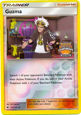 Guzma 115/147  - Reverse Holofoil League & Championship Cards - Promo