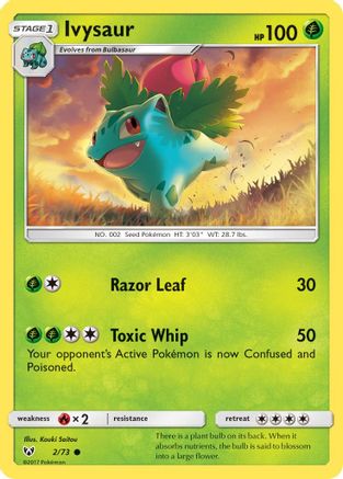Ivysaur 002/73  Shining Legends - Common