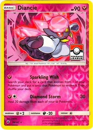 Diancie 094/147  - Reverse Holofoil League & Championship Cards - Promo