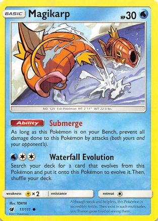 Magikarp 017/111  - Reverse Holofoil SM  Crimson Invasion - Common