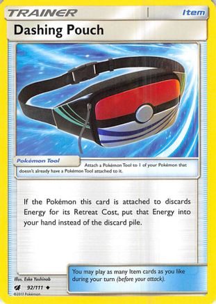 Dashing Pouch 092/111  - Reverse Holofoil SM  Crimson Invasion - Uncommon
