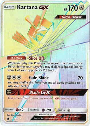 Kartana GX (Secret) 117  - Holofoil SM  Crimson Invasion - Secret Rare