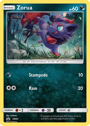 Zorua SM83  - Holofoil SM Promos - Promo